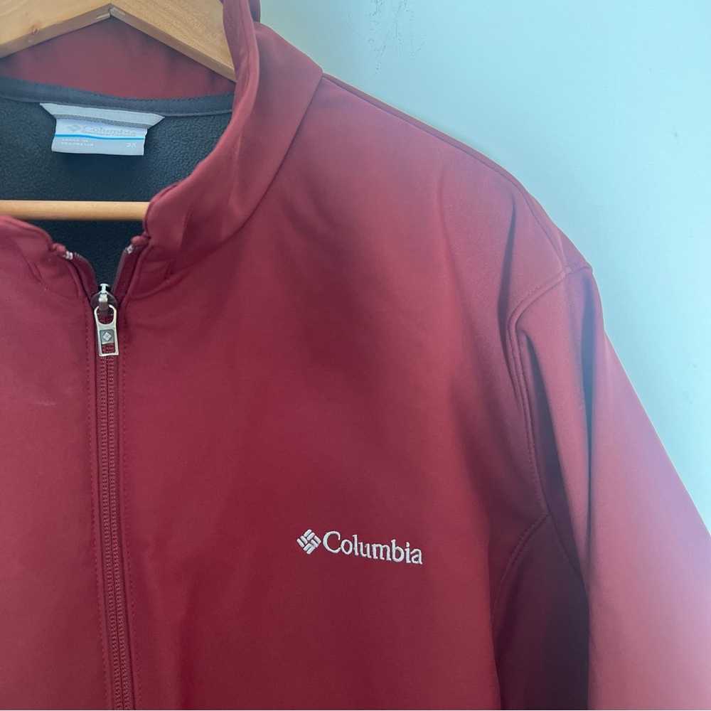 Columbia Maroon Midweight Fleece Lined Jacket Men’s Size 3X - Picture 3 of 10